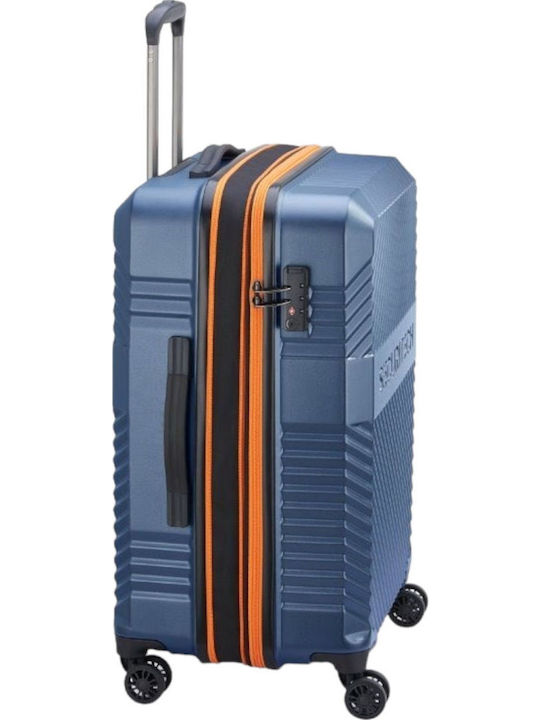 Securitech by Delsey Μεσαία Βαλίτσα Ταξιδίου Σκληρή Patrol Blue με 4 Ρόδες Ύψους 65.5εκ.