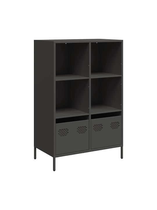 Βιβλιοθήκη Μαύρο 68x39x103.5εκ.