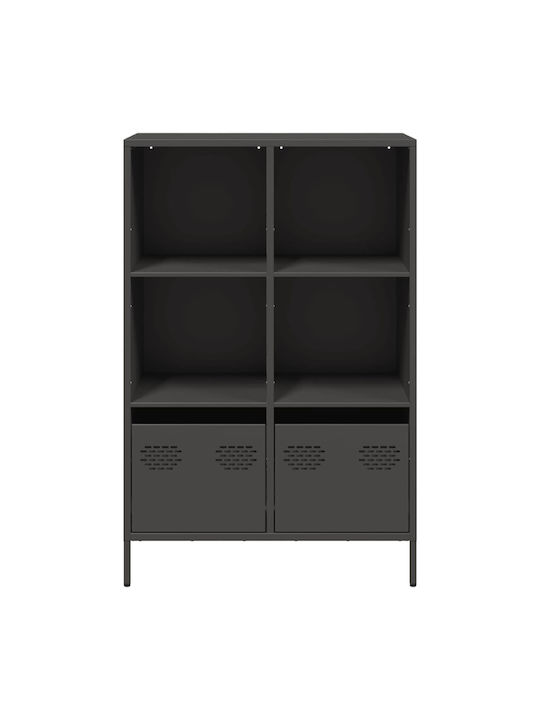 Βιβλιοθήκη Μαύρο 68x39x103.5εκ.
