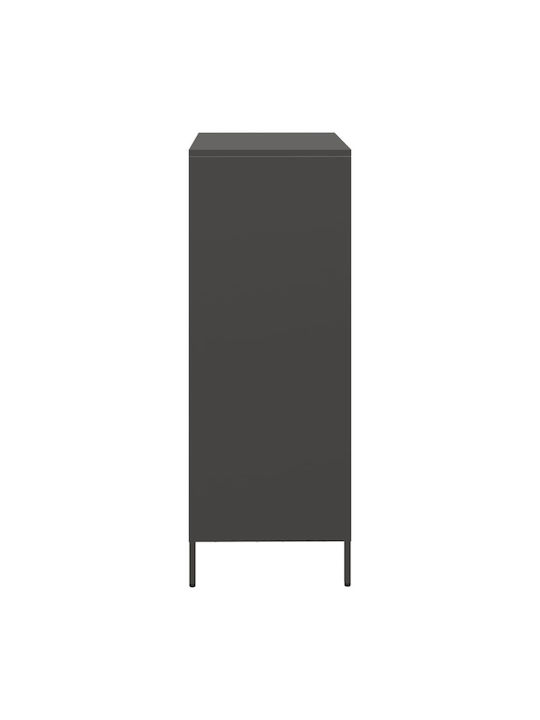 Βιβλιοθήκη Μαύρο 68x39x103.5εκ.