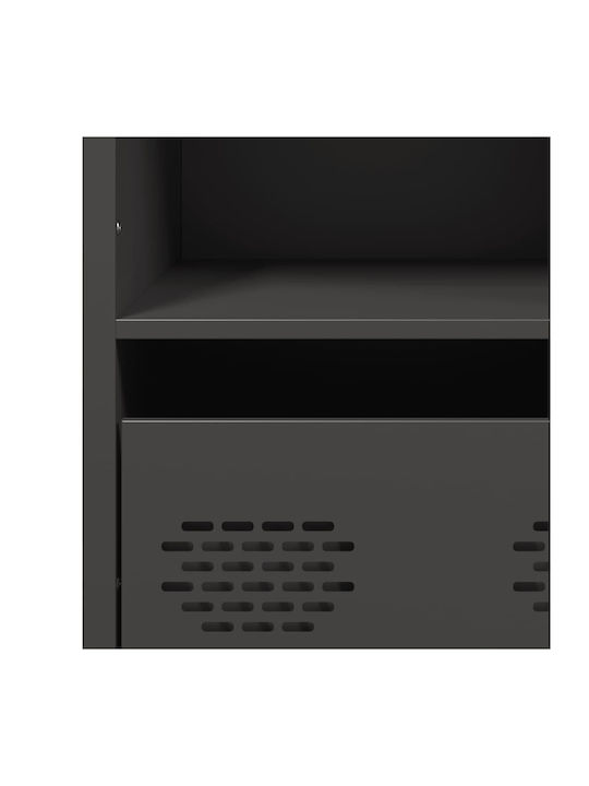 Βιβλιοθήκη Μαύρο 68x39x103.5εκ.