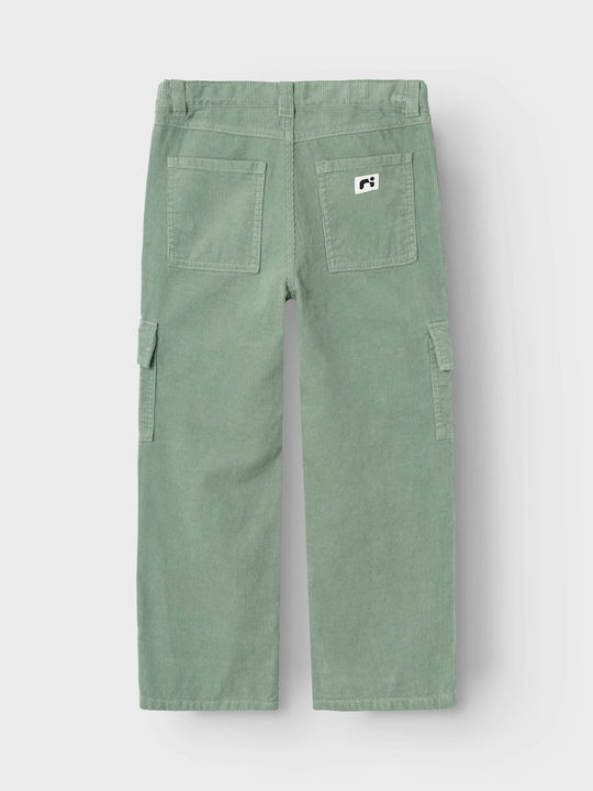 Name It Kids' Cargo Corduroy Trousers Green