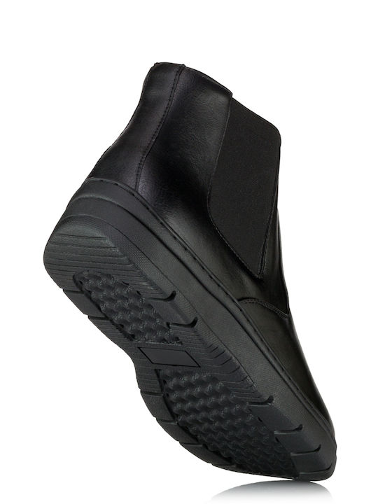 Leder Schwarz Herrenstiefel