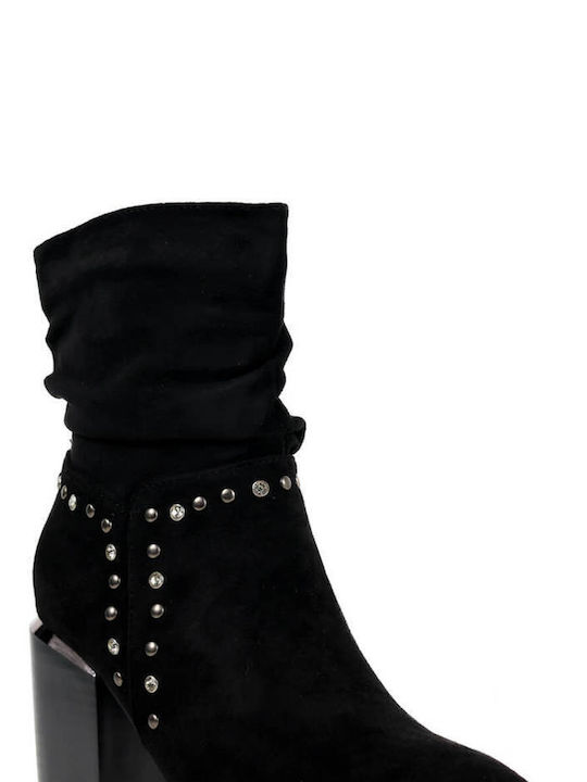 Black Western Studded Ankle Boots