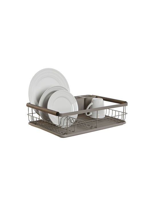 Home Esprit Dish Drainer Metallic in Gray Color 44x32x13cm