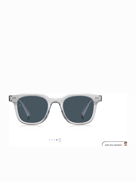 Tommy Hilfiger Unisex Γυαλιά Ηλίου με Διάφανο Κοκκάλινο Σκελετό και Μπλε Φακό TH2126/S 900/KU