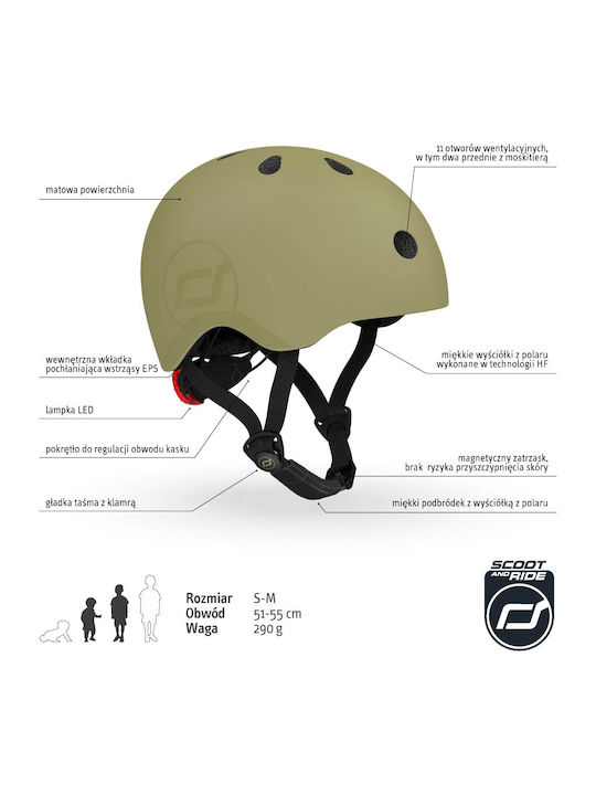 Scoot & Ride Kids Helmet For Bike & Scooter Green