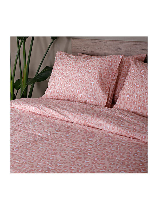 Sunshine Παπλωματοθήκη Βαμβακερή Μονή 170x250 Feelings 2044 Pink