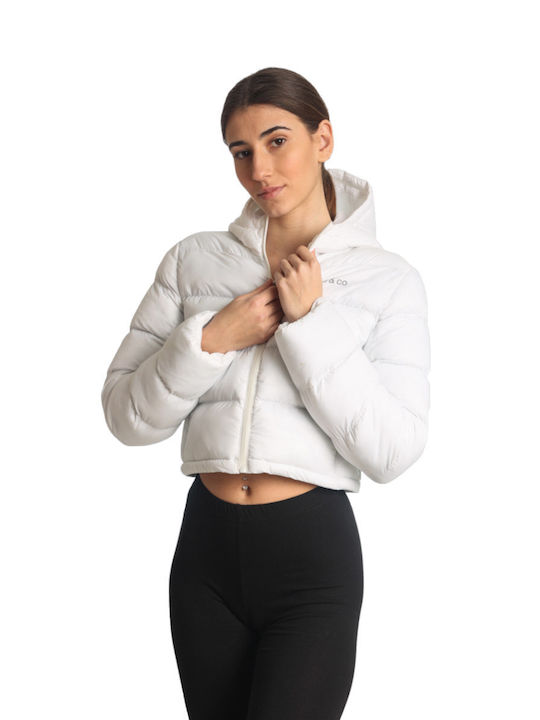 Paco & Co Women's Short Lifestyle Jacket for Winter White