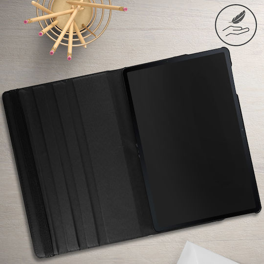 Carcasă tip folio cu suport rotativ 360° absorbantă de șocuri pentru Samsung Galaxy Tab S7 Fe – Negru