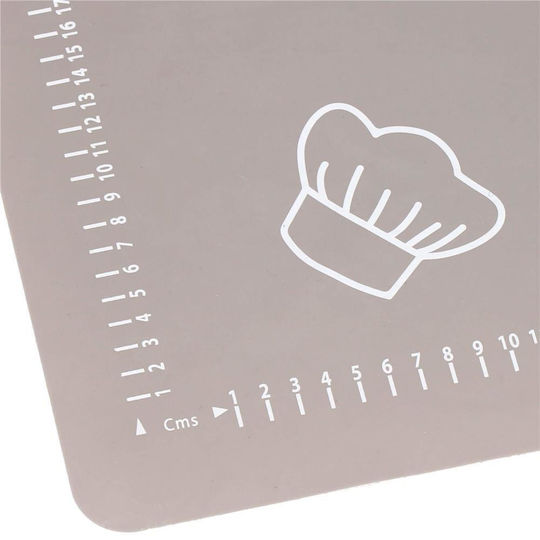 Covoraș pentru frământat aluat din silicon alimentar, rezistent la căldură, 65x45cm, gri