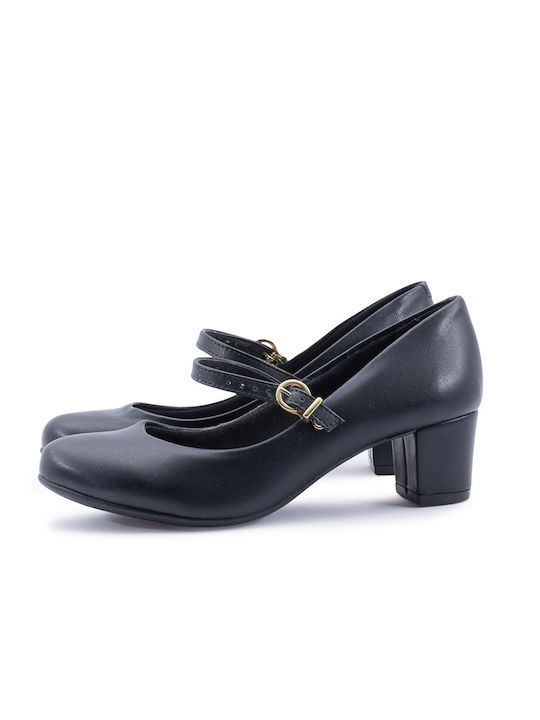 Piccadilly Black Medium Heels