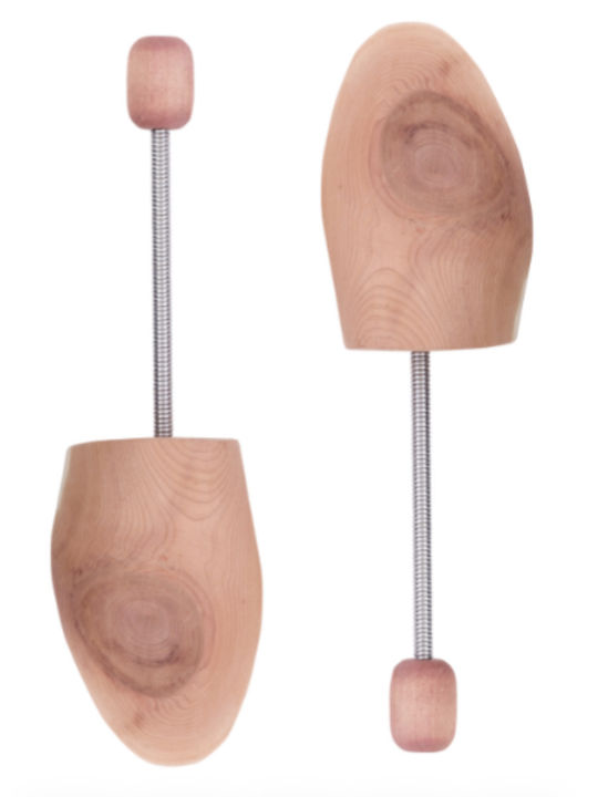 Shoeboys Wooden Cedar Shoe Tree Universal Box Size 36/37 Ξυλινα Καλαποδια Υποδηματων Φυσικου Κεδρου Ελικοειδες Ελατηριο Κουτι Παρουσιασης Μεγεθος Νο 36/37