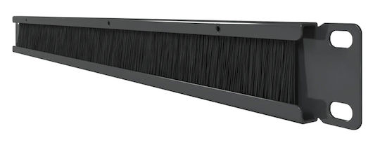 Powertech Βούρτσα Προστασίας Rack Netw-0030 19"/1u Μεταλλικό Μαύρο Netw-0030