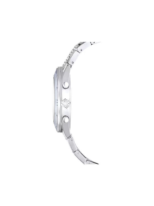 Swarovski Γυναικείο Ρολόι 40mm Χρονογράφος Μπαταρίας με Ασημί Μεταλλικό Μπρασελέ