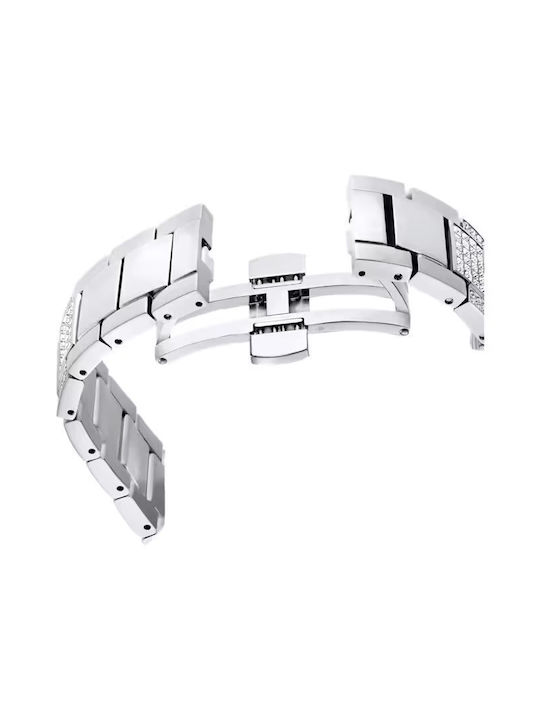 Swarovski Γυναικείο Ρολόι 40mm Χρονογράφος Μπαταρίας με Ασημί Μεταλλικό Μπρασελέ