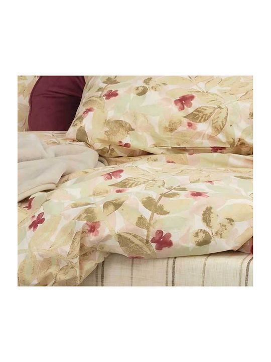 Palamaiki Duvet Cover Set Cotton Single with Pillowcase 170x250 Coordinabile Beige