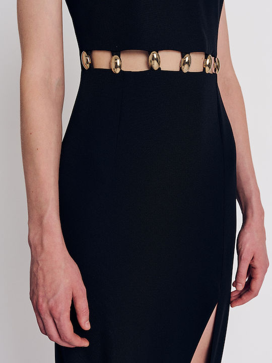 Summer Midi Evening Dress Black
