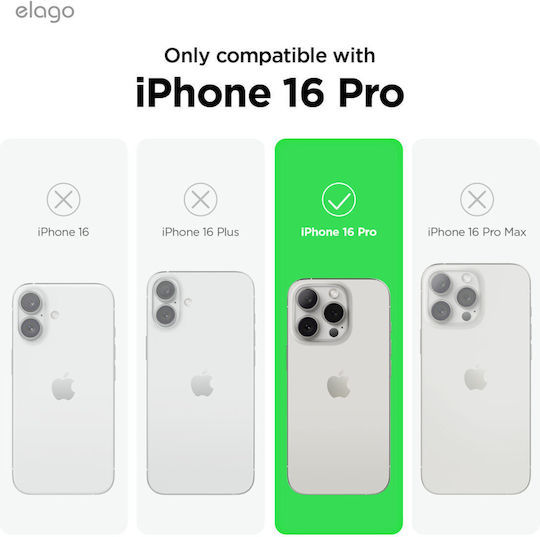 Elago Umschlag Rückseite Silikon Grün (iPhone 16 Pro)