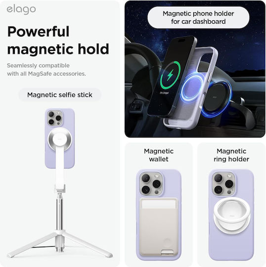 Elago Umschlag Rückseite Silikon 1.7mm Lila (iPhone 17 Pro / iPhone 16 Pro)