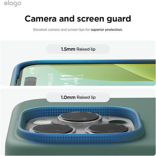 Elago Umschlag Rückseite Silikon Grün (iPhone 16 Pro)