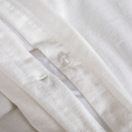 Peiraiki Patraiki Duvet Cover Flannel Single 170x250 Bright White
