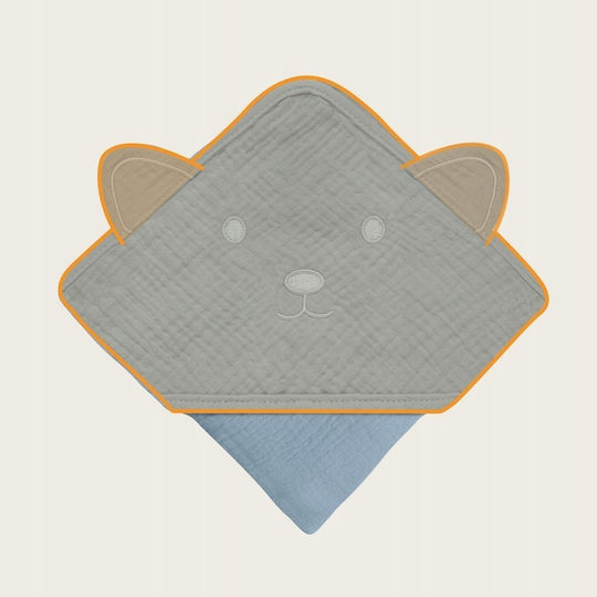 Lionelo Baby Hooded Towel Beige Capuccino 80x80cm