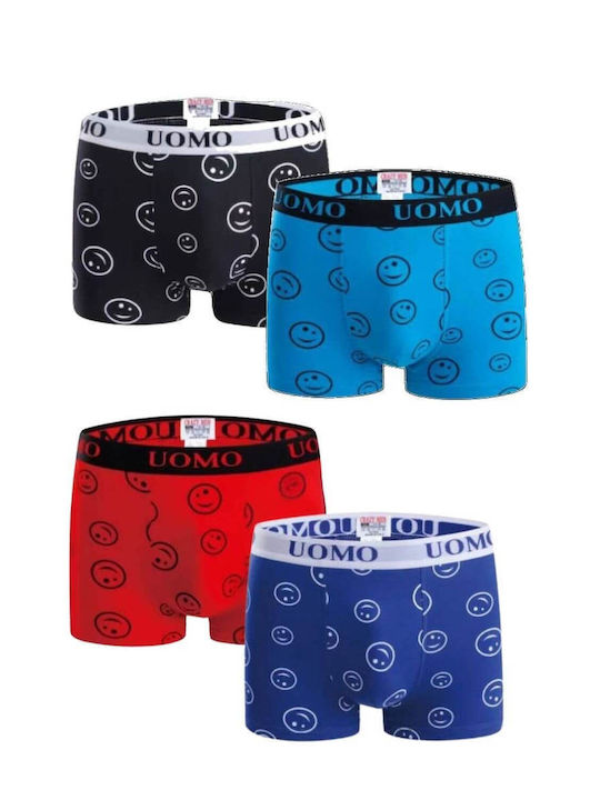 Uomo Set of Kids' Boxers Multicolored 4pcs