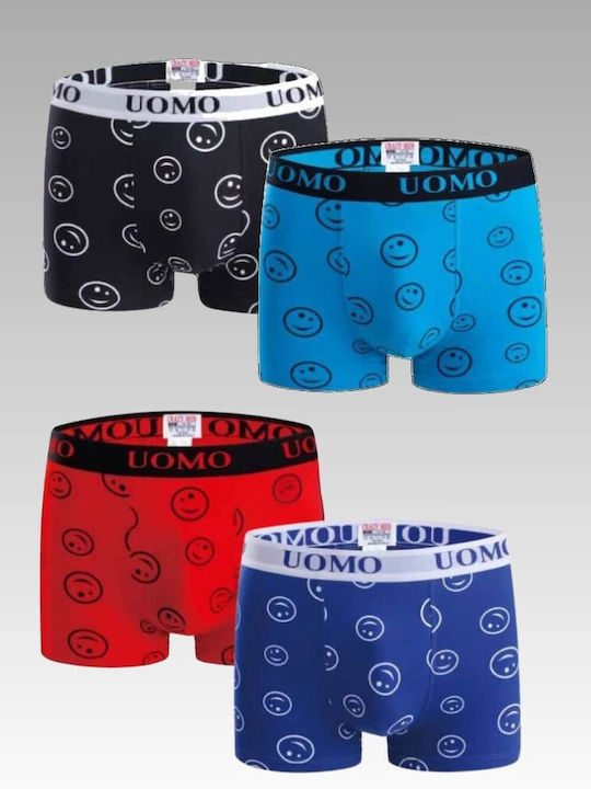 Uomo Set Kinder-Boxershorts Multicolour 4Stück