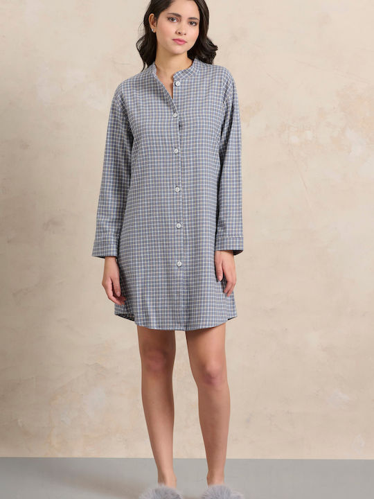 Jeannette Lingerie Winter Women's Nightdress Gray