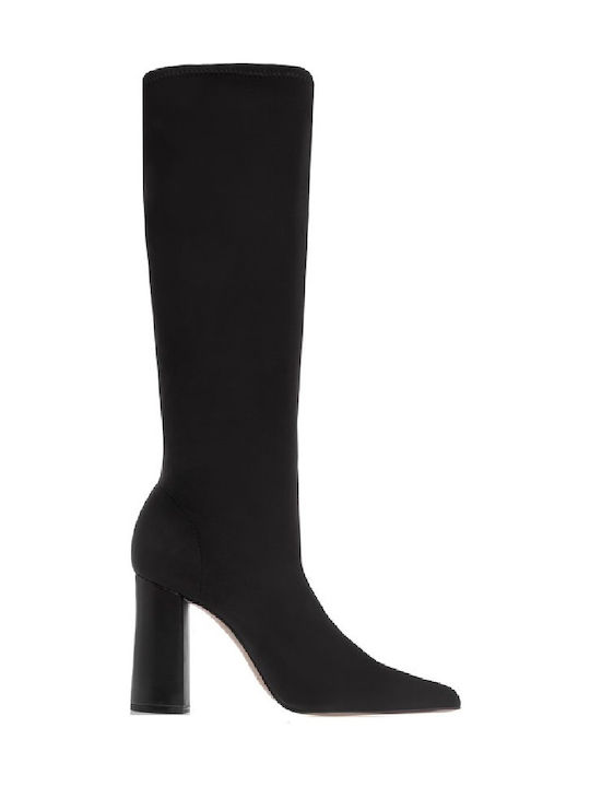 Sante Women's Boots with High Heel & Elastic Black