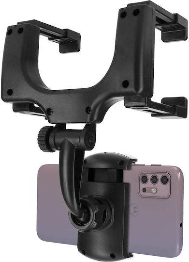 Car Holder Smartphone Mounting On Mirror 360° Rotating Black