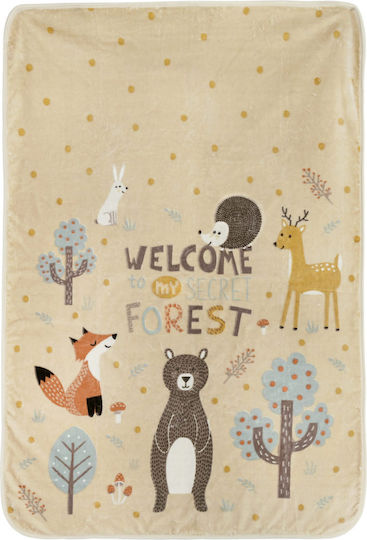 Nima Blanket Velvet Secret Forest Beige, Green 160x220cm