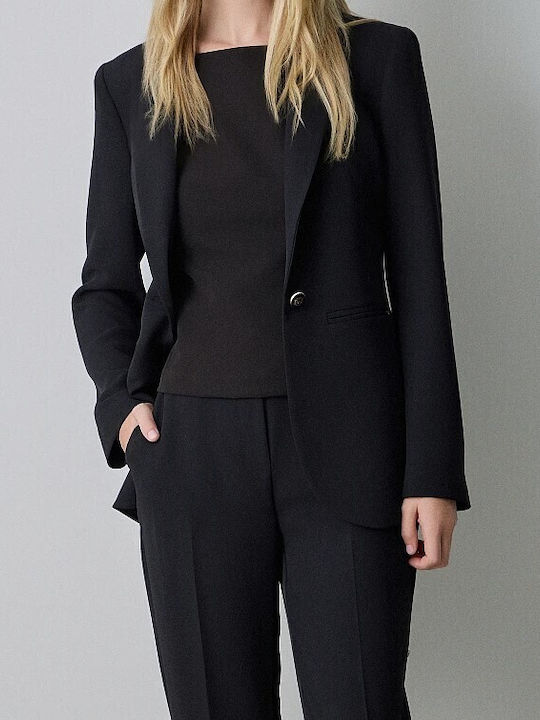 BSB Women's Crepe Blazer Black