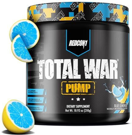 Redcon1 Total War Pump Hydromax & Rhodiola Besondere Nahrungsergänzungsmittel 304gr Blue Lemonade