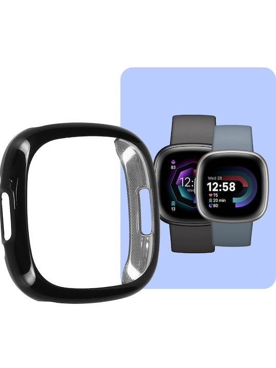 Schwarzer Schutzbildschirm für Fitbit Versa 4 Sense 2
