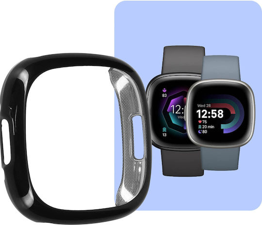 Black Protection Screen Protector Fitbit Versa 4 Sense 2