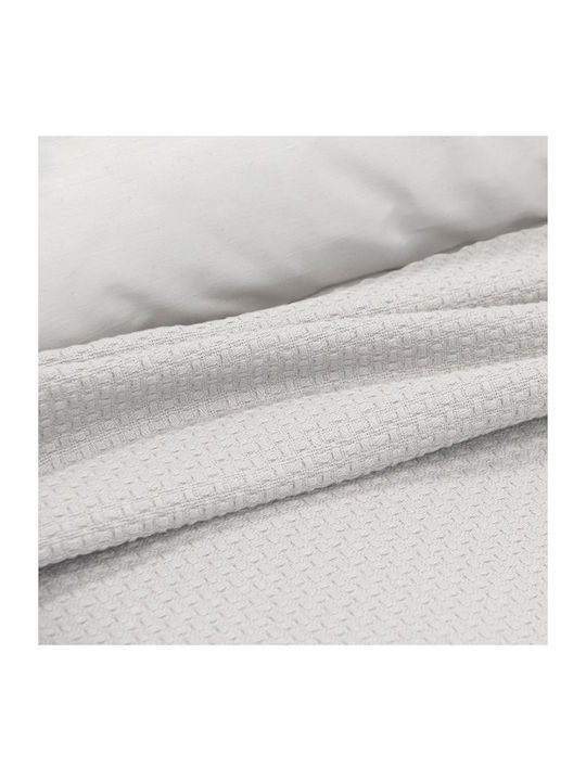 Lino Home Blanket Pique Queen 240x260cm Felicita White