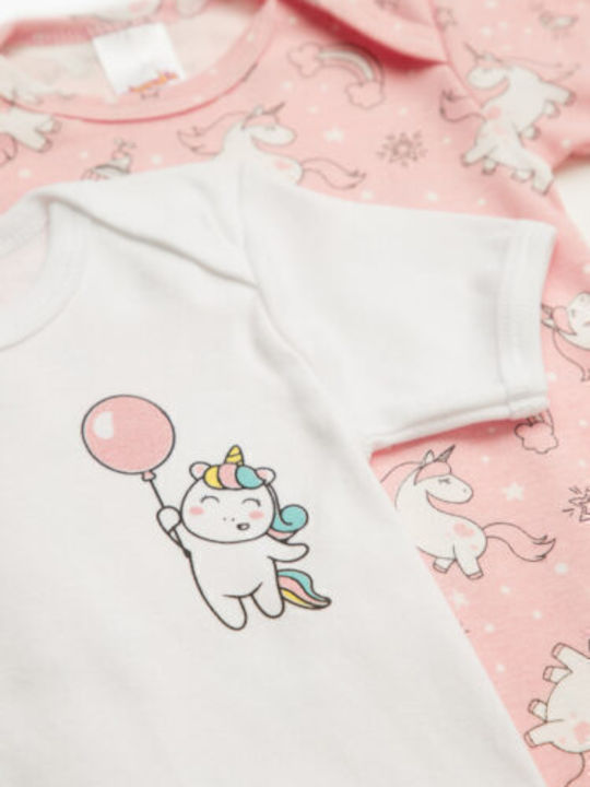 Minerva Unicorn balloon Σετ Κορμάκια Λευκο 2τμχ