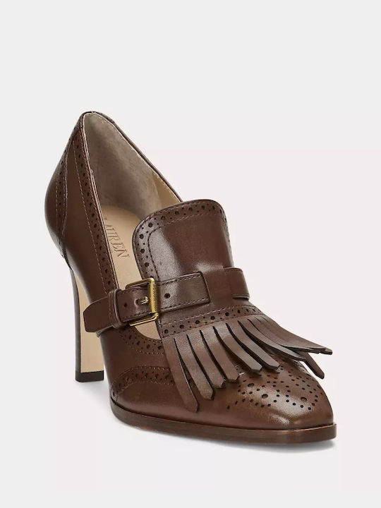 Ralph Lauren Leather Brown Heels