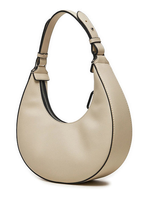 Karl Lagerfeld Leather Women's Bag Shoulder Beige