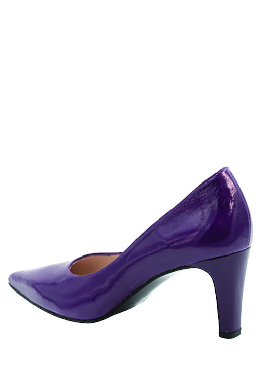 Leder Pumps Lila