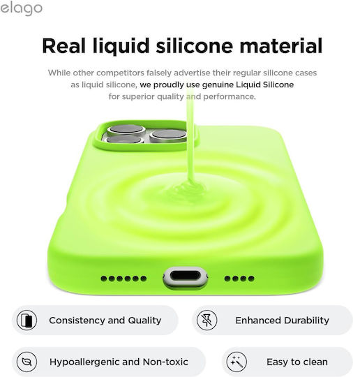 Elago Premium Liquid Back Cover Silicone Green (iPhone 16 Pro Max)