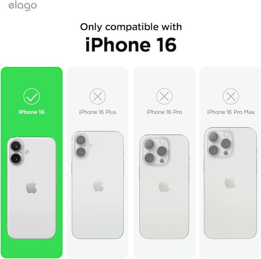 Elago Premium Liquid Umschlag Rückseite Silikon Grün (iPhone 16)