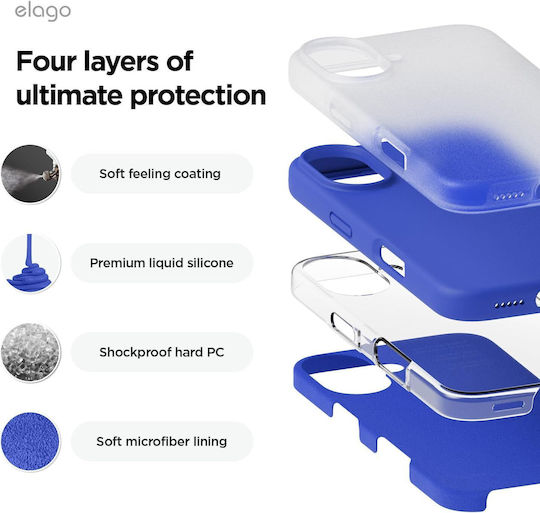 Elago Premium Liquid Back Cover Σιλικόνης 1.7mm Μπλε (iPhone 16)