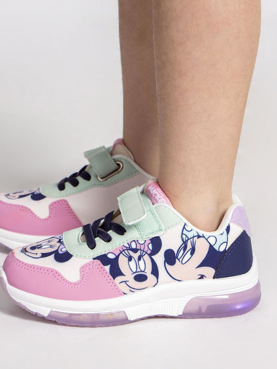 Παιδικά Sneakers με Φωτάκια Ροζ