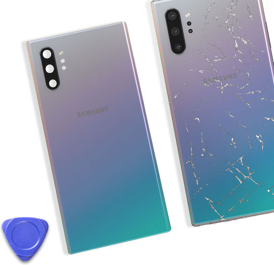 Clappio Ersatz-Rückabdeckung Samsung Galaxy Note 10 Plus Silber