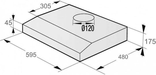 Delux KTB 2213 Freistehender Dunstabzug 60cm Weiß