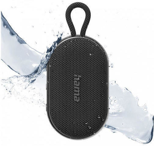 HAMA Buddy 3.0 Αδιάβροχο Ηχείο Bluetooth 6W με Διάρκεια Μπαταρίας έως 12 ώρες Μαύρο