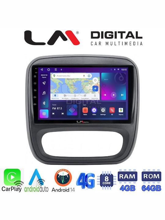 LM Digital Auto-Audiosystem für Opel Vivaro Fiat Talento Renault Verkehr Nissan NV300 2014-2020 (Bluetooth/USB/WiFi/GPS/Apple-Carplay/Android-Auto)